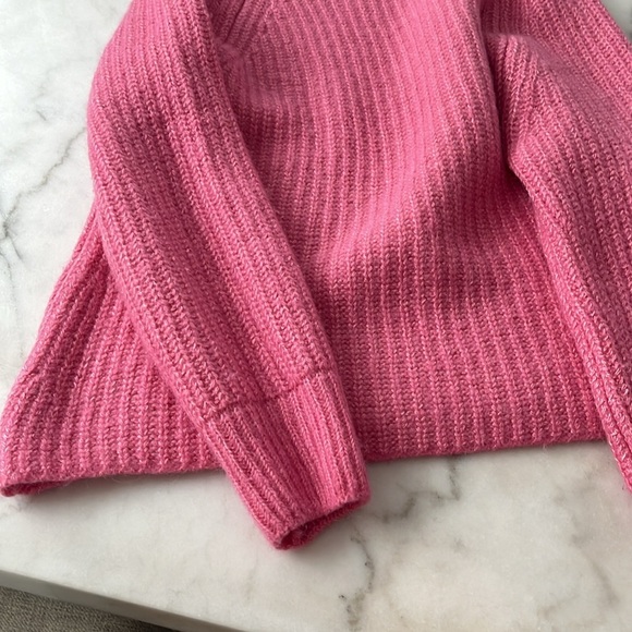 Massimo Dutti Italian Yarn knit sweater Wool Blend Pink S - Picture 12 of 15